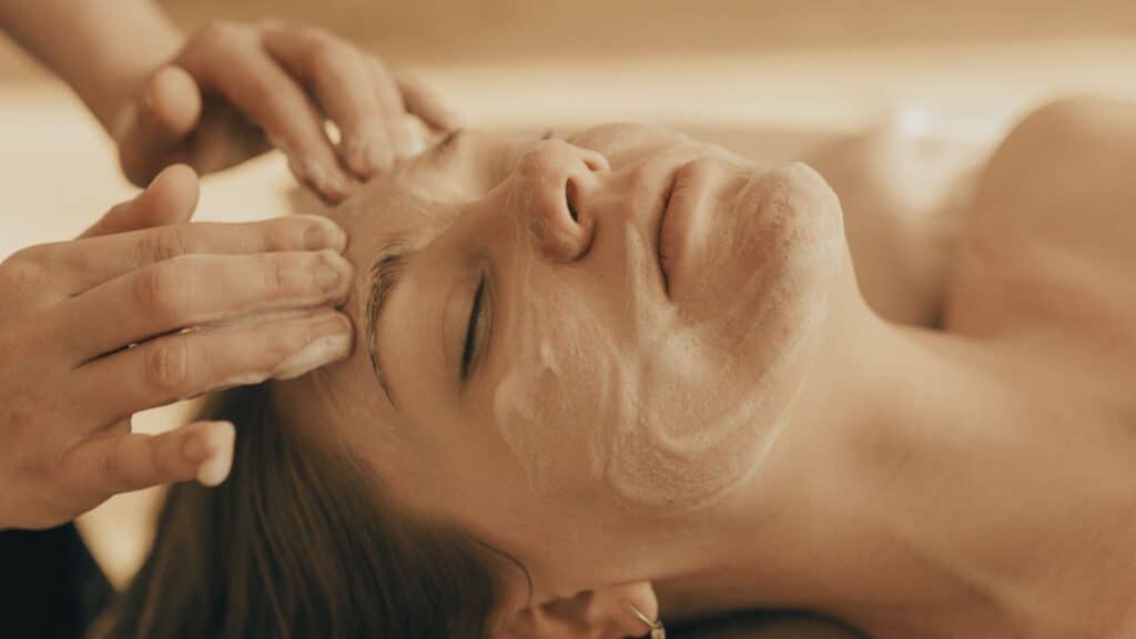 Women Receiving a Facial